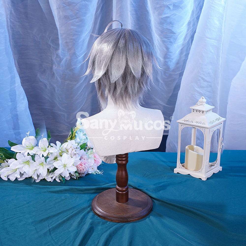 【In Stock】Game Genshin Impact Alhaitham Silver Gradient Short Cosplay Wig Wigs