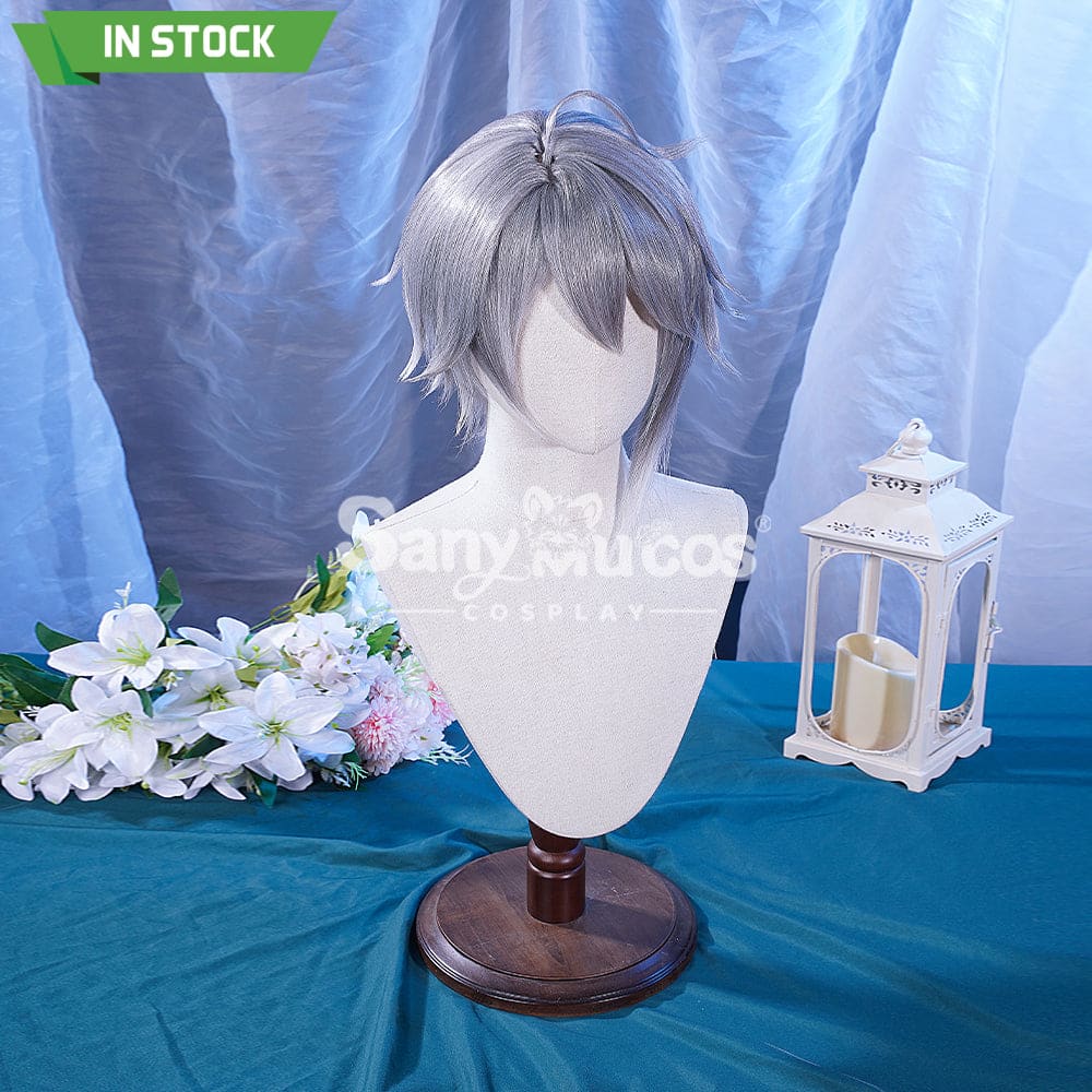 【In Stock】Game Genshin Impact Alhaitham Silver Gradient Short Cosplay Wig Wigs