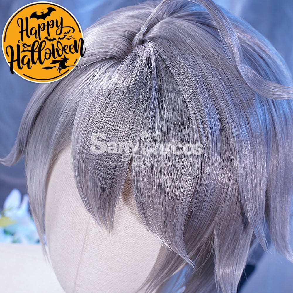 【In Stock】Game Genshin Impact Alhaitham Silver Gradient Short Cosplay Wig Wigs