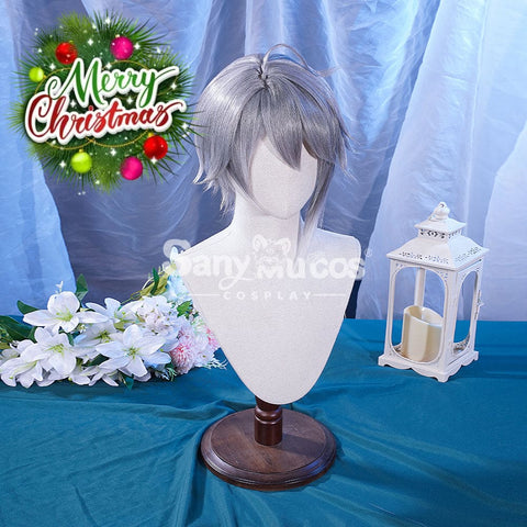 【In Stock】Game Genshin Impact Alhaitham Silver Gradient Short Cosplay Wig Wigs