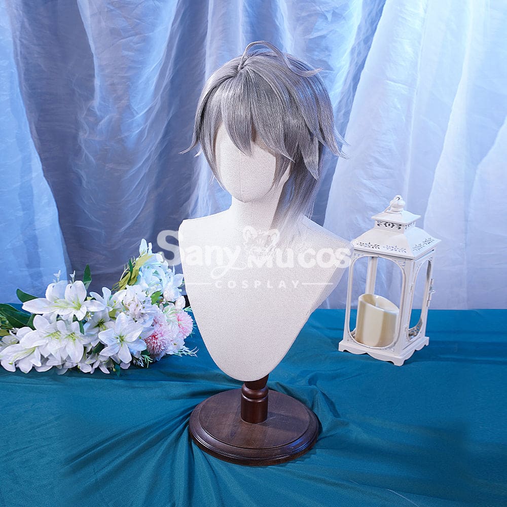 【In Stock】Game Genshin Impact Alhaitham Silver Gradient Short Cosplay Wig Wigs