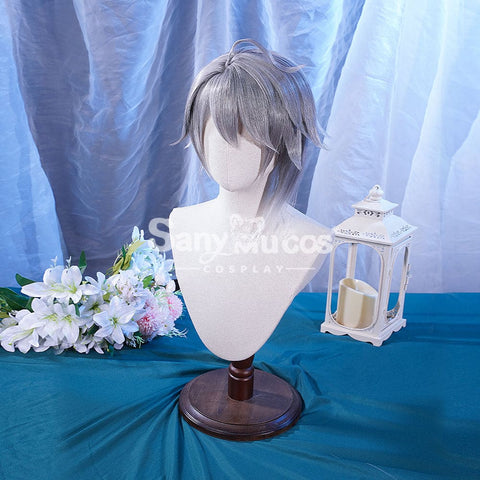 【In Stock】Game Genshin Impact Alhaitham Silver Gradient Short Cosplay Wig Wigs