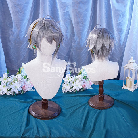 【In Stock】Game Genshin Impact Alhaitham Silver Gradient Short Cosplay Wig Wigs