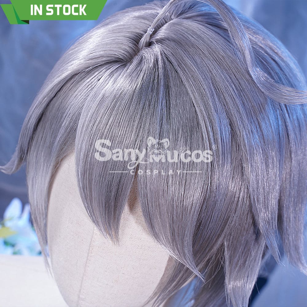 【In Stock】Game Genshin Impact Alhaitham Silver Gradient Short Cosplay Wig Wigs