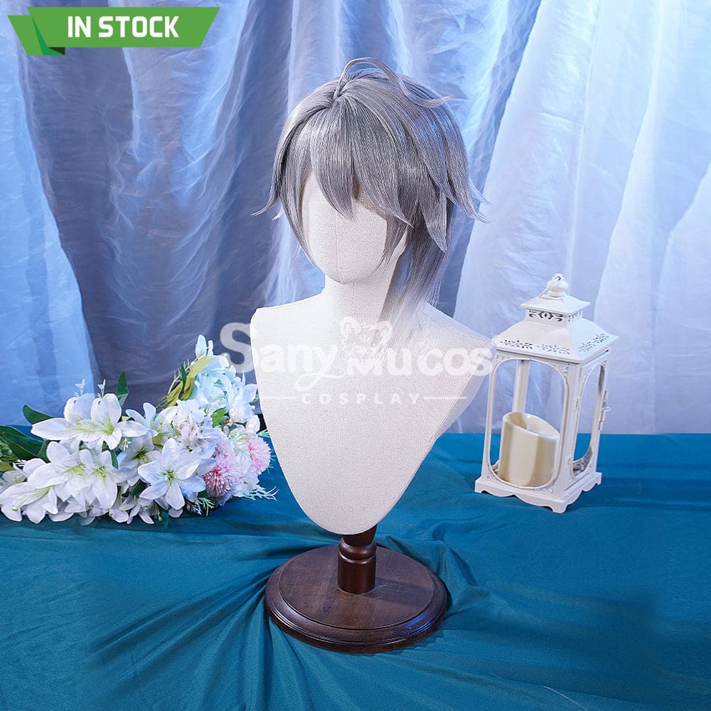 【In Stock】Game Genshin Impact Alhaitham Silver Gradient Short Cosplay Wig Wigs