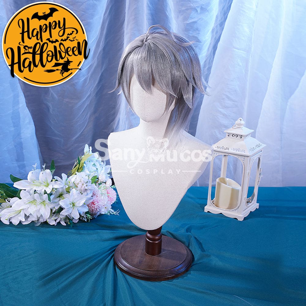 【In Stock】Game Genshin Impact Alhaitham Silver Gradient Short Cosplay Wig Wigs