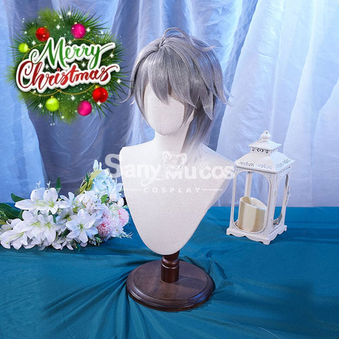 【In Stock】Game Genshin Impact Alhaitham Silver Gradient Short Cosplay Wig Wigs