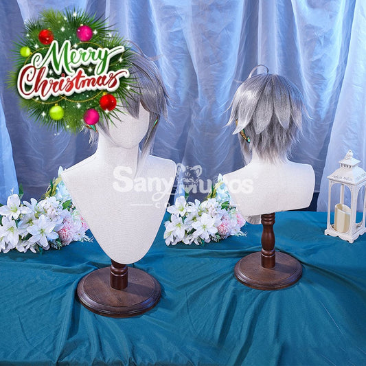 【In Stock】Game Genshin Impact Alhaitham Silver Gradient Short Cosplay Wig Wigs 1000