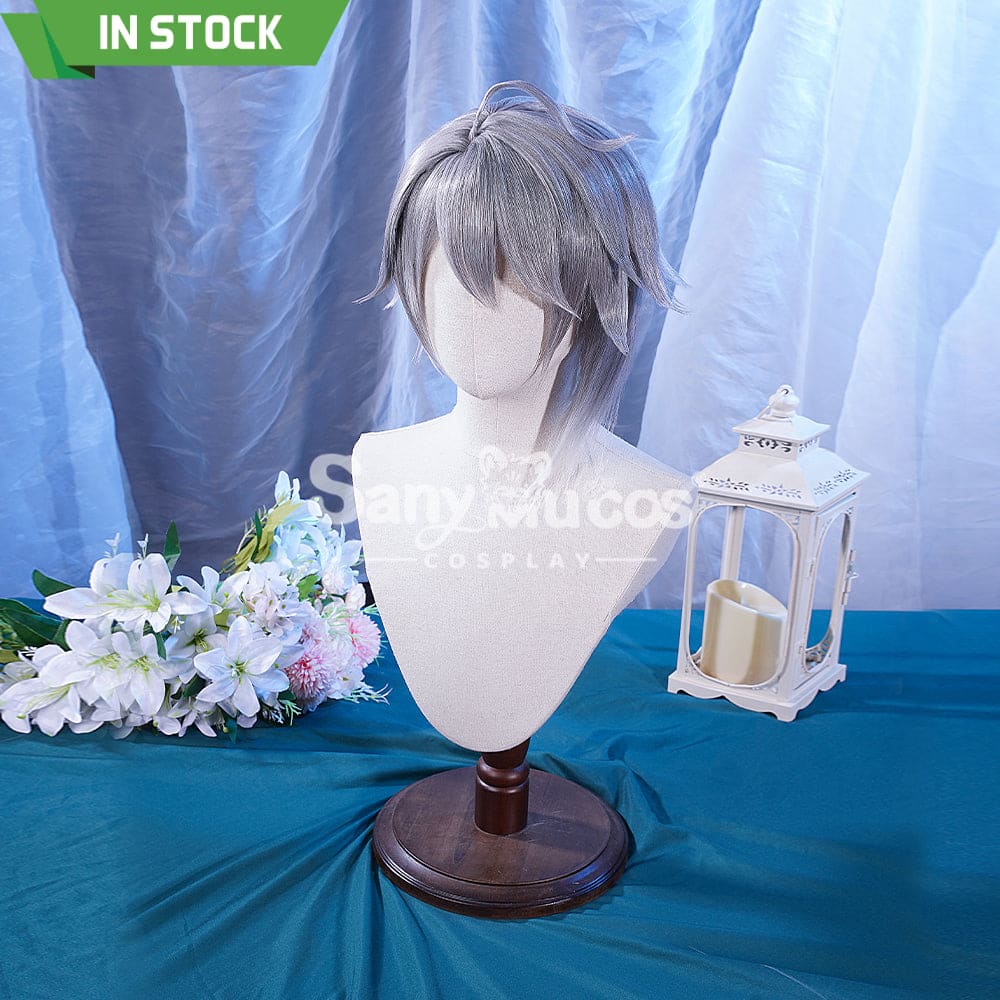 【In Stock】Game Genshin Impact Alhaitham Silver Gradient Short Cosplay Wig Wigs