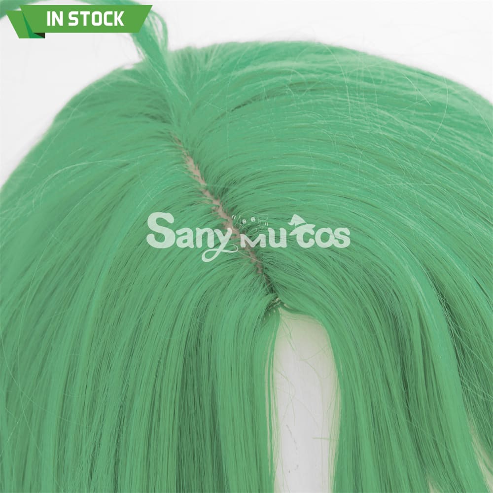 Game Genshin Impact Baizhu Cosplay Wig Green Long Ponytail Wig