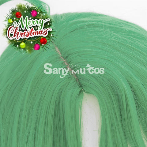 Game Genshin Impact Baizhu Cosplay Wig Green Long Ponytail Wig