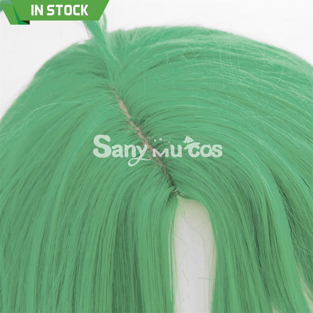 Game Genshin Impact Baizhu Cosplay Wig Green Long Ponytail Wig