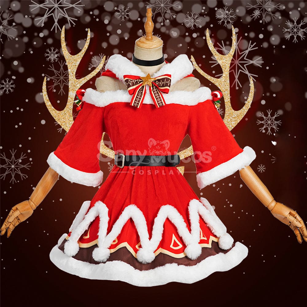 【In Stock】Game Genshin Impact Barbara Gunnhildr Christmas Cosplay Costume Cosplay Costumes