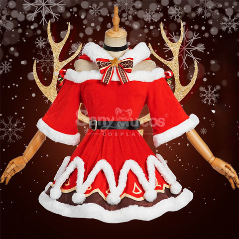【In Stock】Game Genshin Impact Barbara Gunnhildr Christmas Cosplay Costume Cosplay Costumes