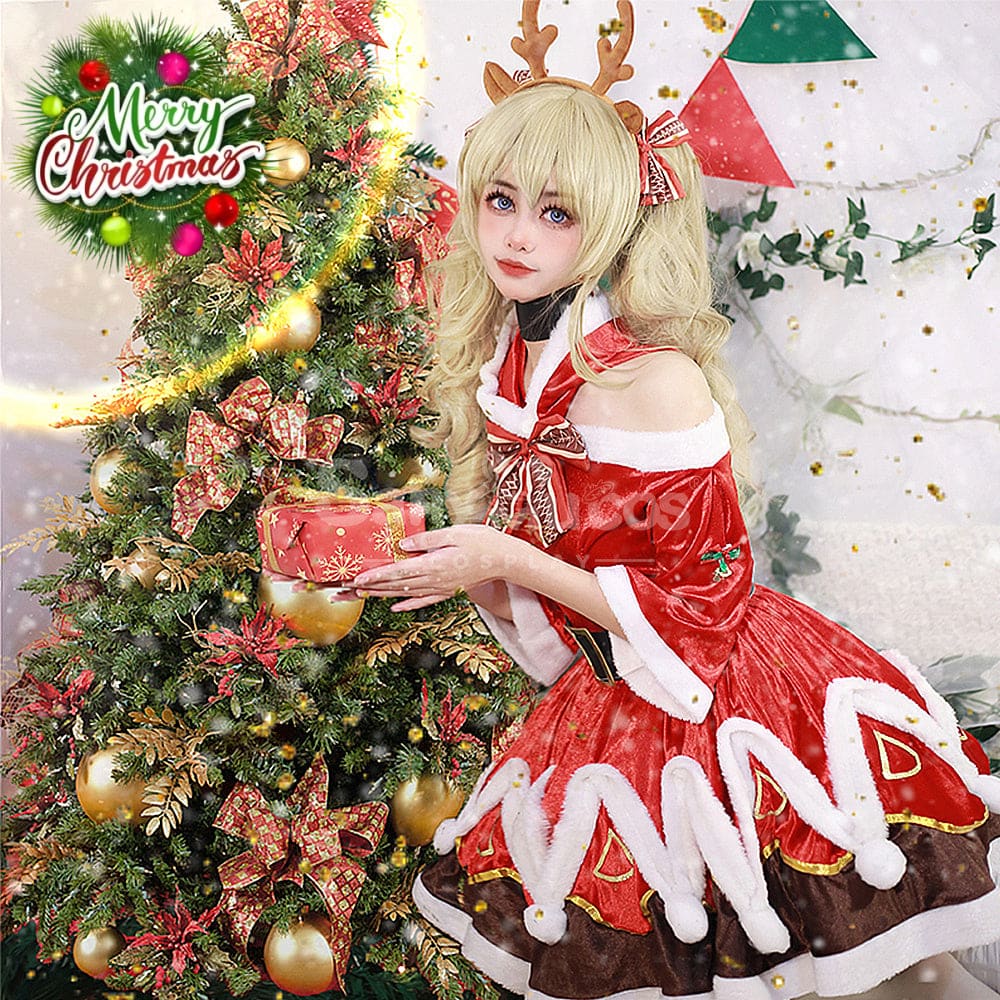 【In Stock】Game Genshin Impact Barbara Gunnhildr Christmas Cosplay Costume Cosplay Costumes