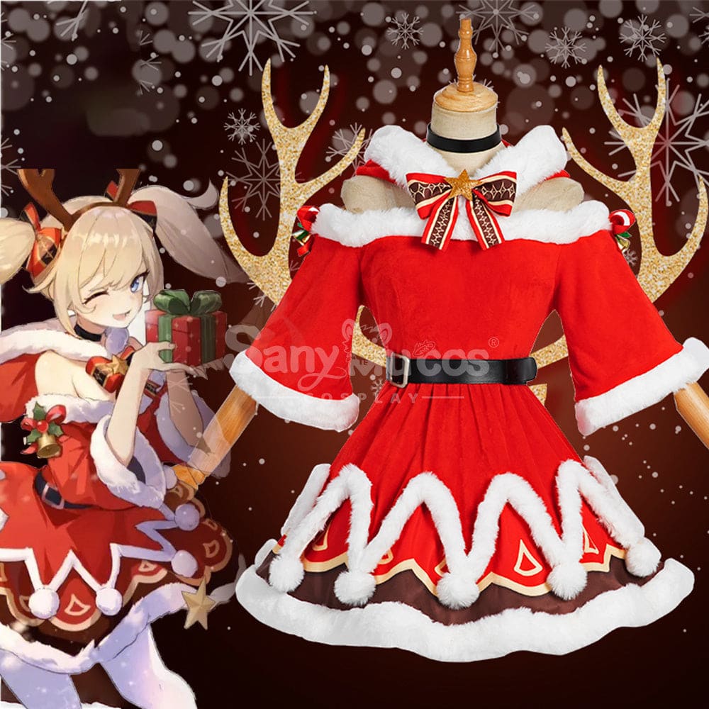 【In Stock】Game Genshin Impact Barbara Gunnhildr Christmas Cosplay Costume Cosplay Costumes