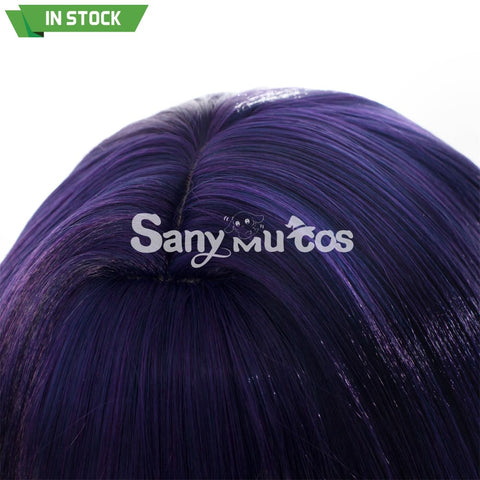 Game Genshin Impact Candace Cosplay Wig Navy Blue Bob Wig