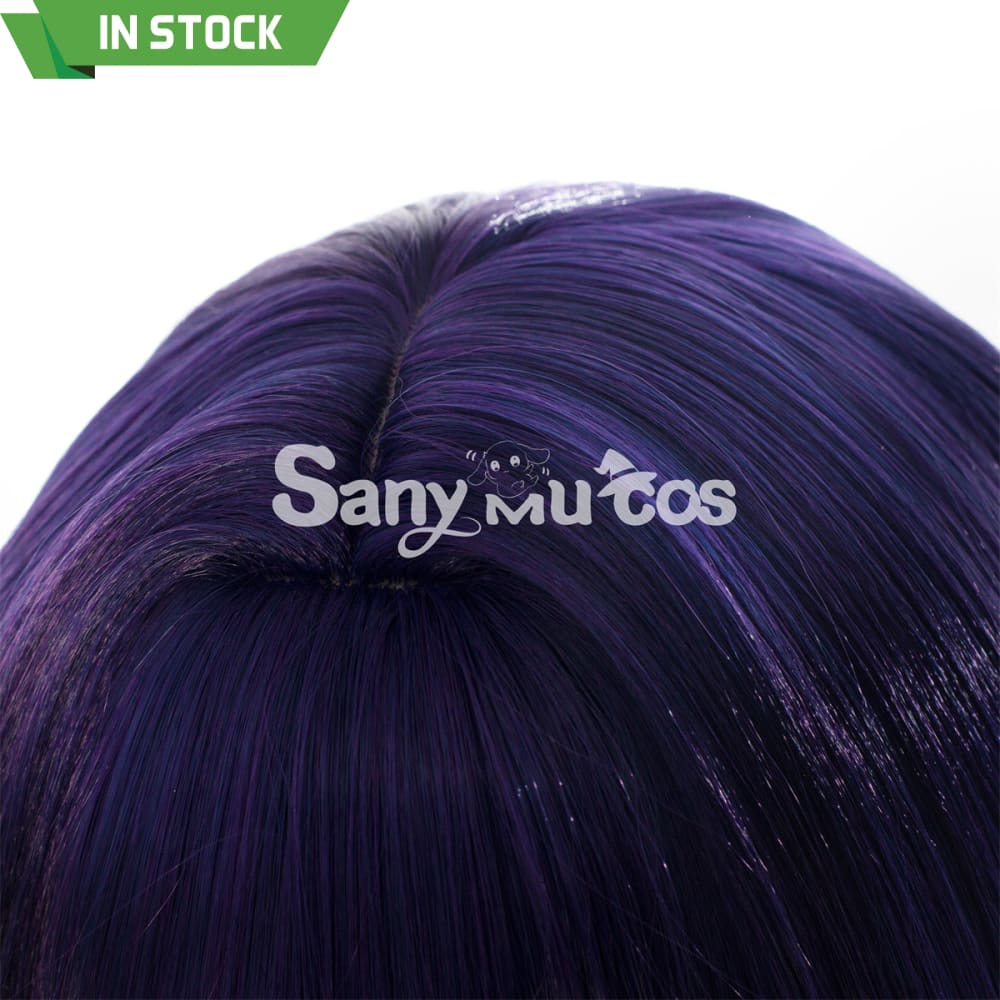 Game Genshin Impact Candace Cosplay Wig Navy Blue Bob Wig