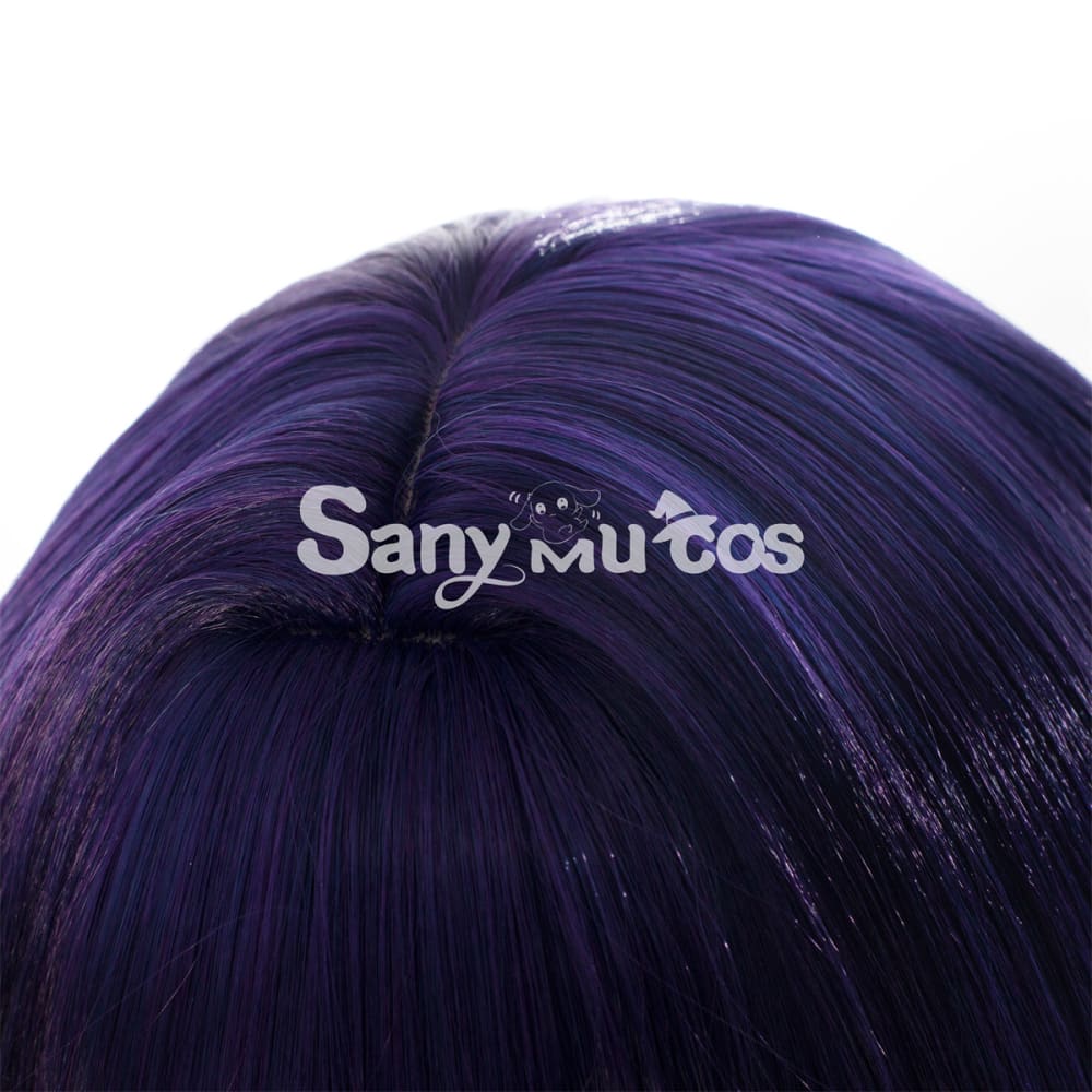 Game Genshin Impact Candace Cosplay Wig Navy Blue Bob Wig