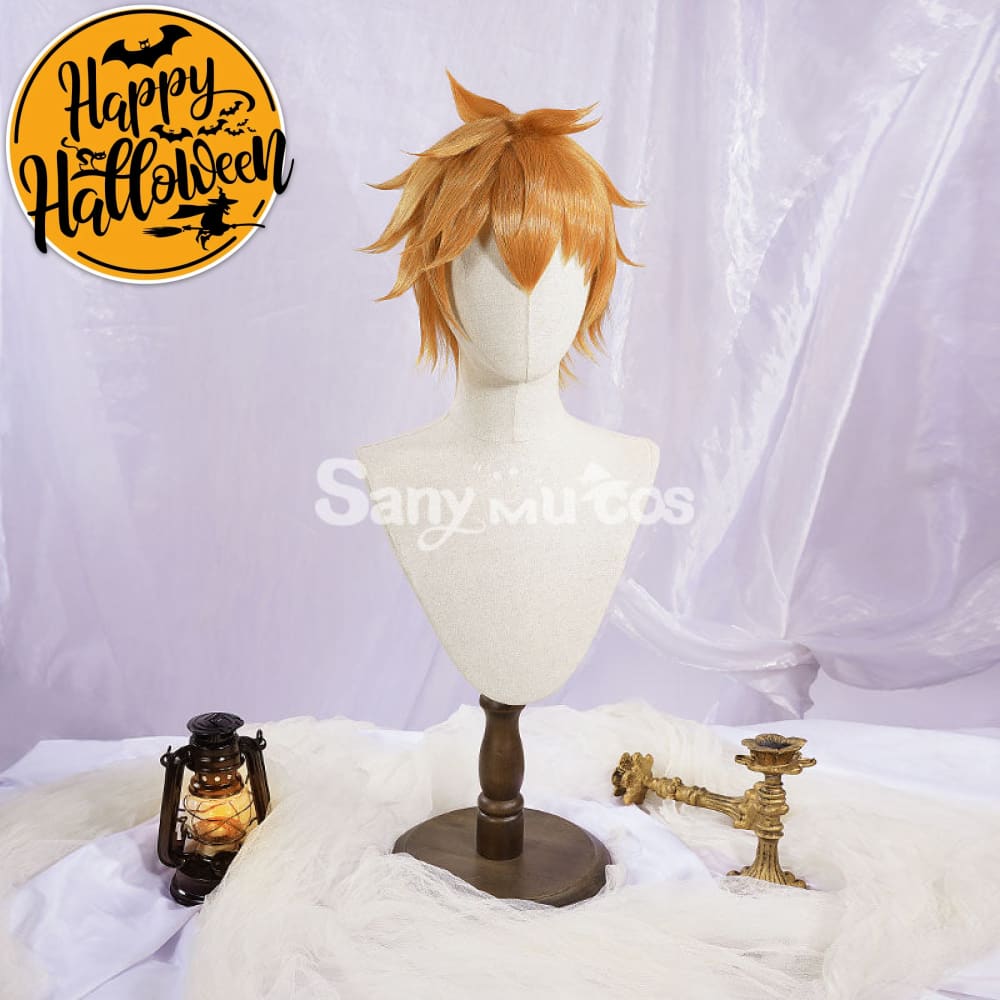 Game Genshin Impact cos Tartaglia cosplay wig orange short hair