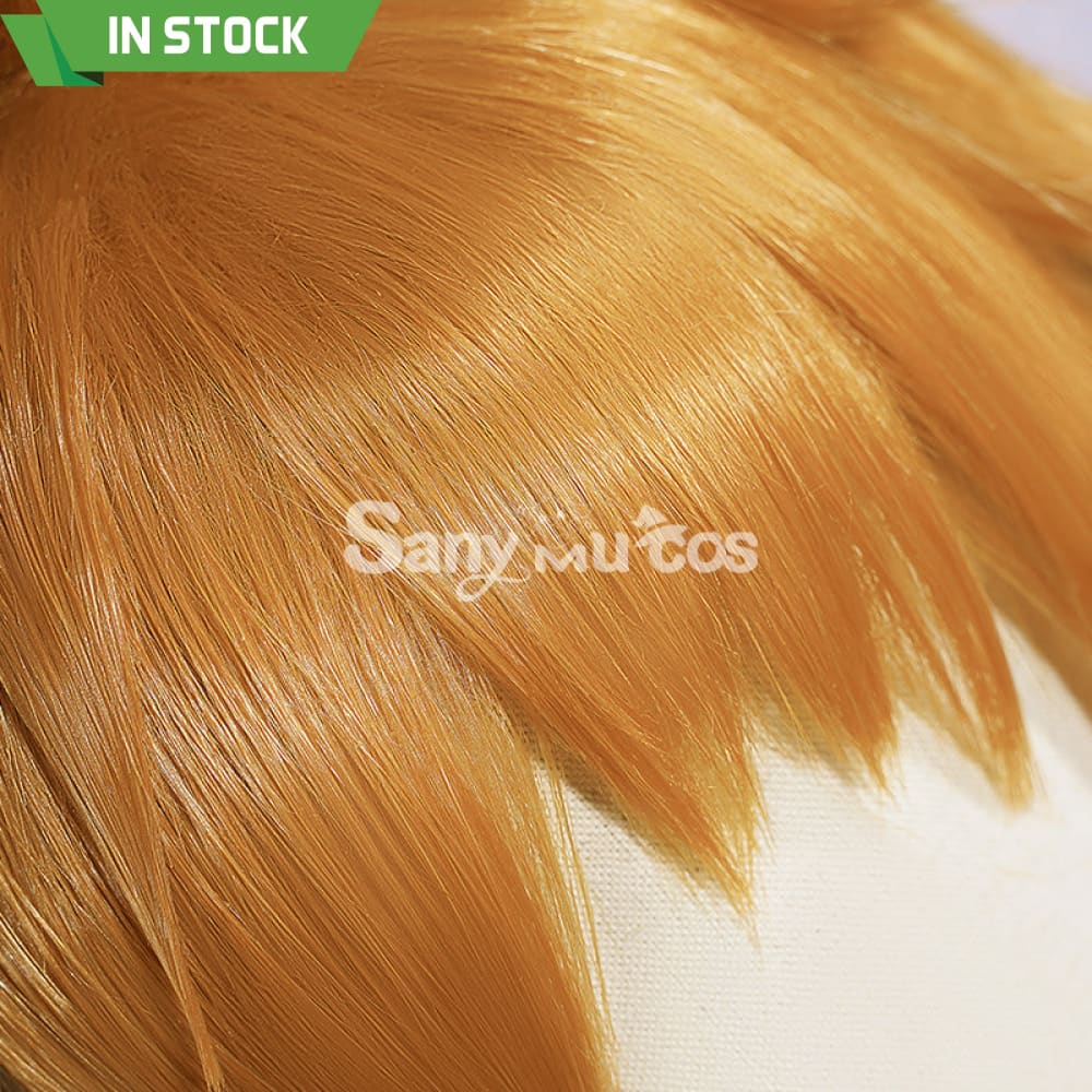 Game Genshin Impact cos Tartaglia cosplay wig orange short hair