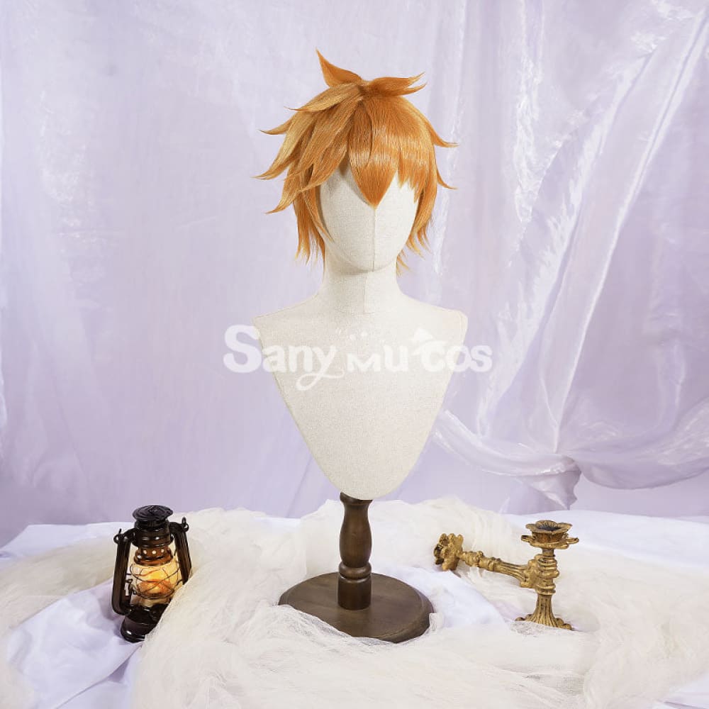 Game Genshin Impact cos Tartaglia cosplay wig orange short hair