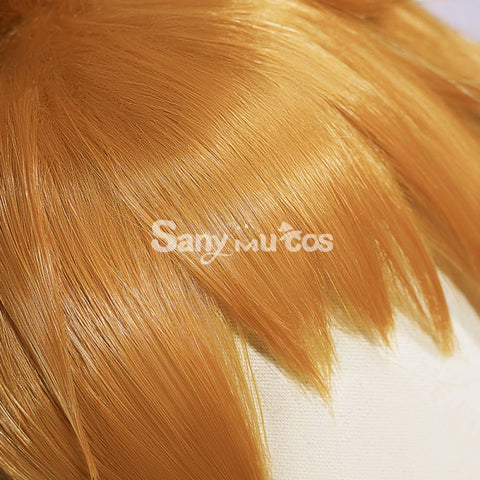 Game Genshin Impact cos Tartaglia cosplay wig orange short hair
