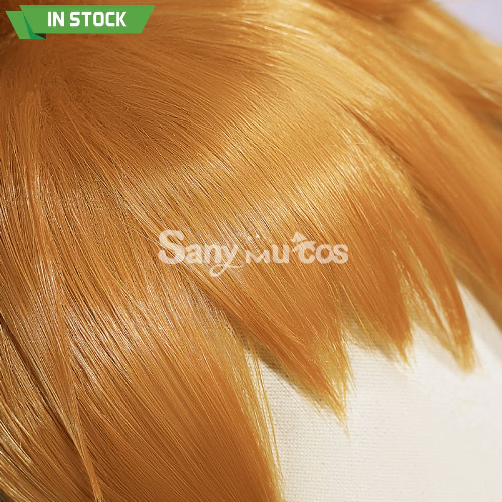 Game Genshin Impact cos Tartaglia cosplay wig orange short hair