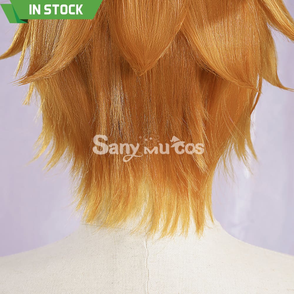 Game Genshin Impact cos Tartaglia cosplay wig orange short hair