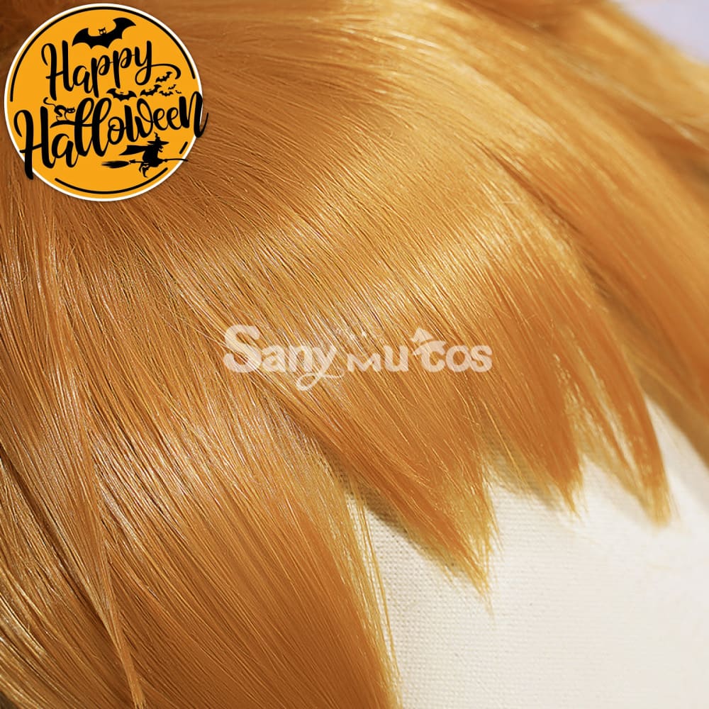 Game Genshin Impact cos Tartaglia cosplay wig orange short hair