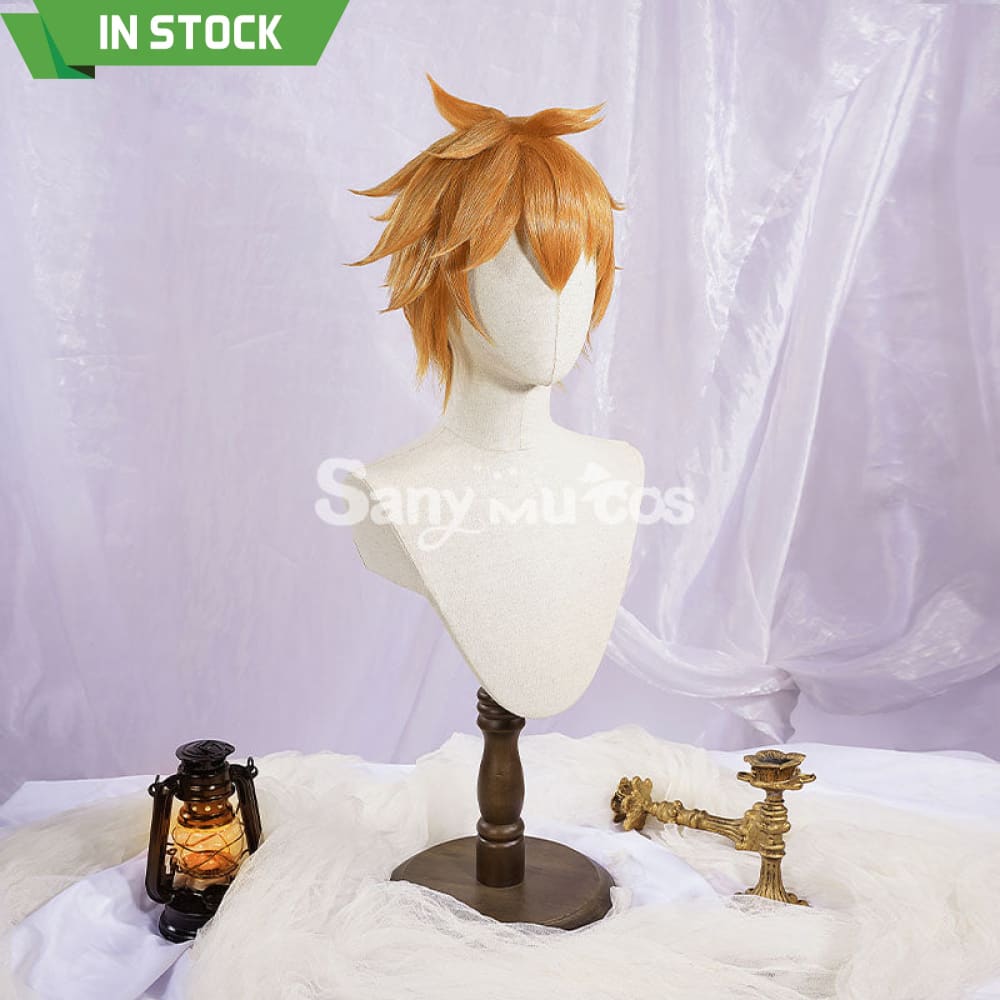 Game Genshin Impact cos Tartaglia cosplay wig orange short hair