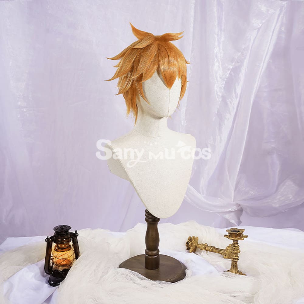 Game Genshin Impact cos Tartaglia cosplay wig orange short hair