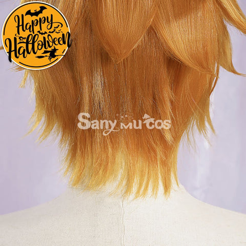 Game Genshin Impact cos Tartaglia cosplay wig orange short hair