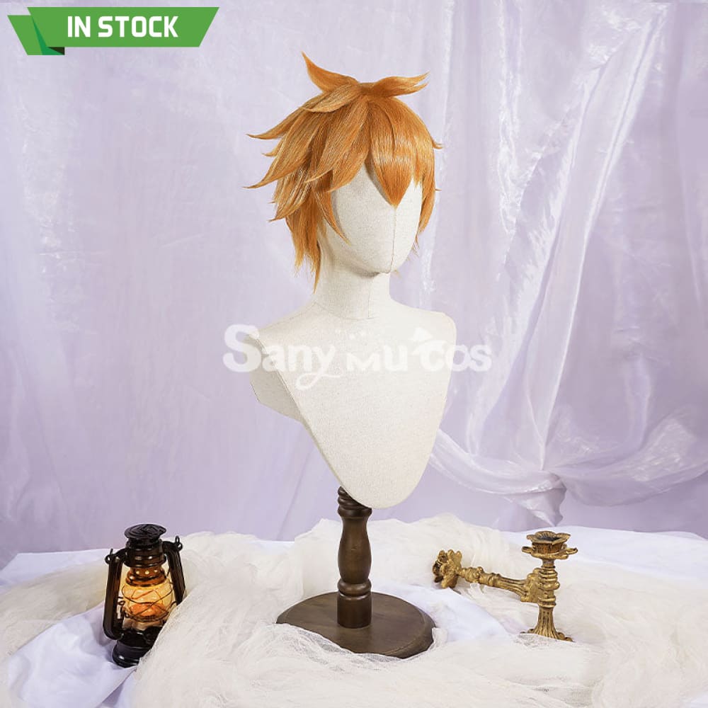 Game Genshin Impact cos Tartaglia cosplay wig orange short hair