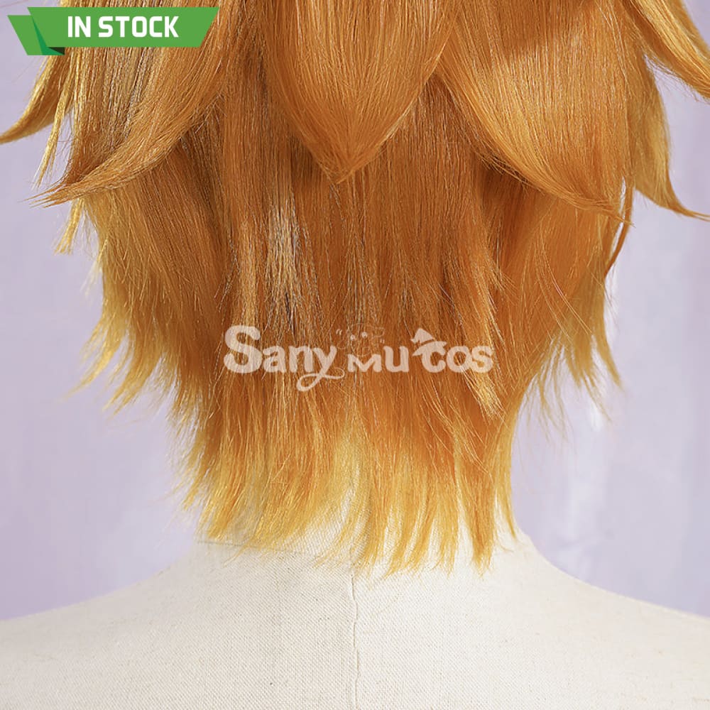 Game Genshin Impact cos Tartaglia cosplay wig orange short hair