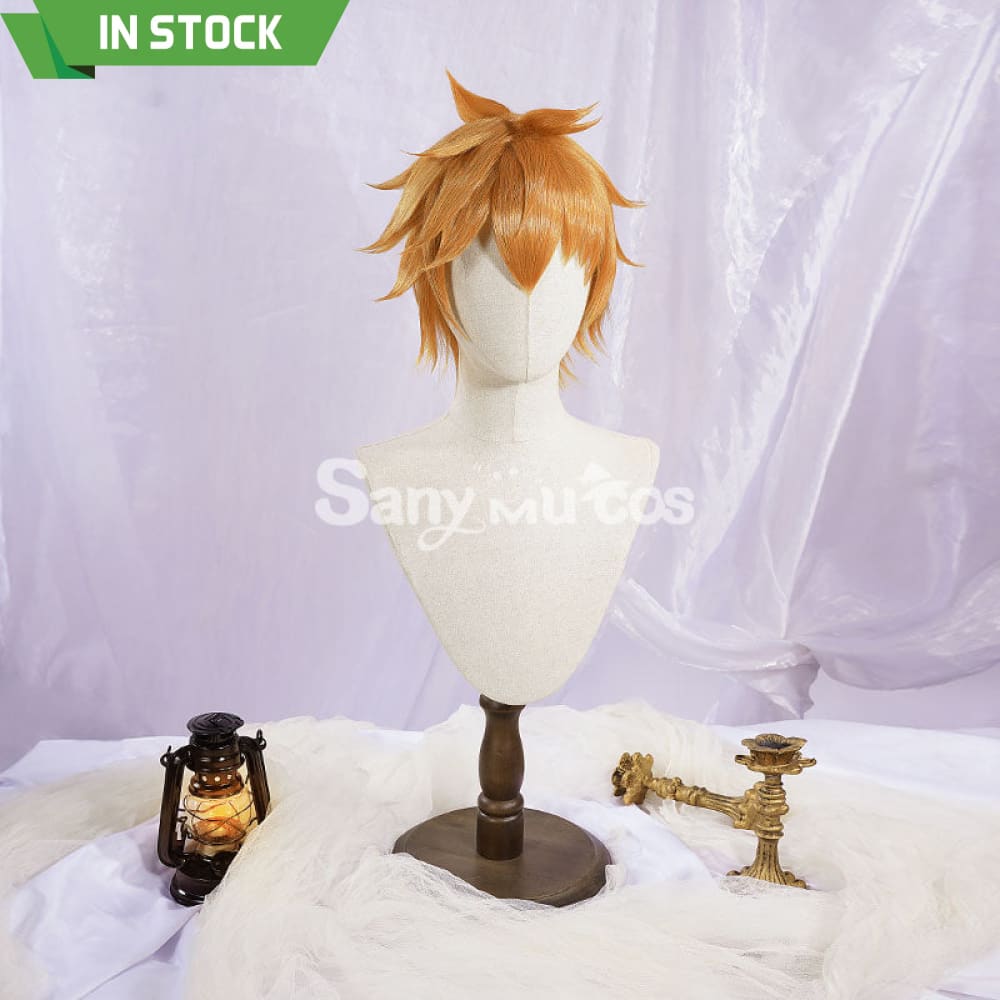 Game Genshin Impact cos Tartaglia cosplay wig orange short hair