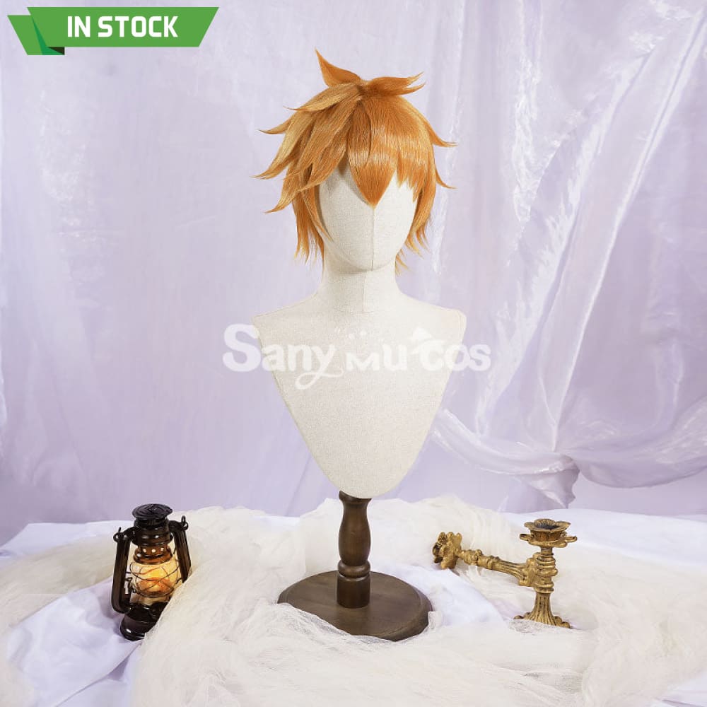 Game Genshin Impact cos Tartaglia cosplay wig orange short hair