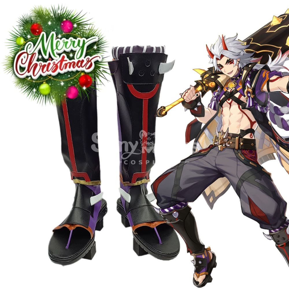 【In Stock】Game Genshin Impact Cosplay Arataki Itto Shoes Boots