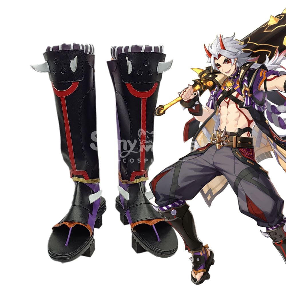 【In Stock】Game Genshin Impact Cosplay Arataki Itto Shoes Boots