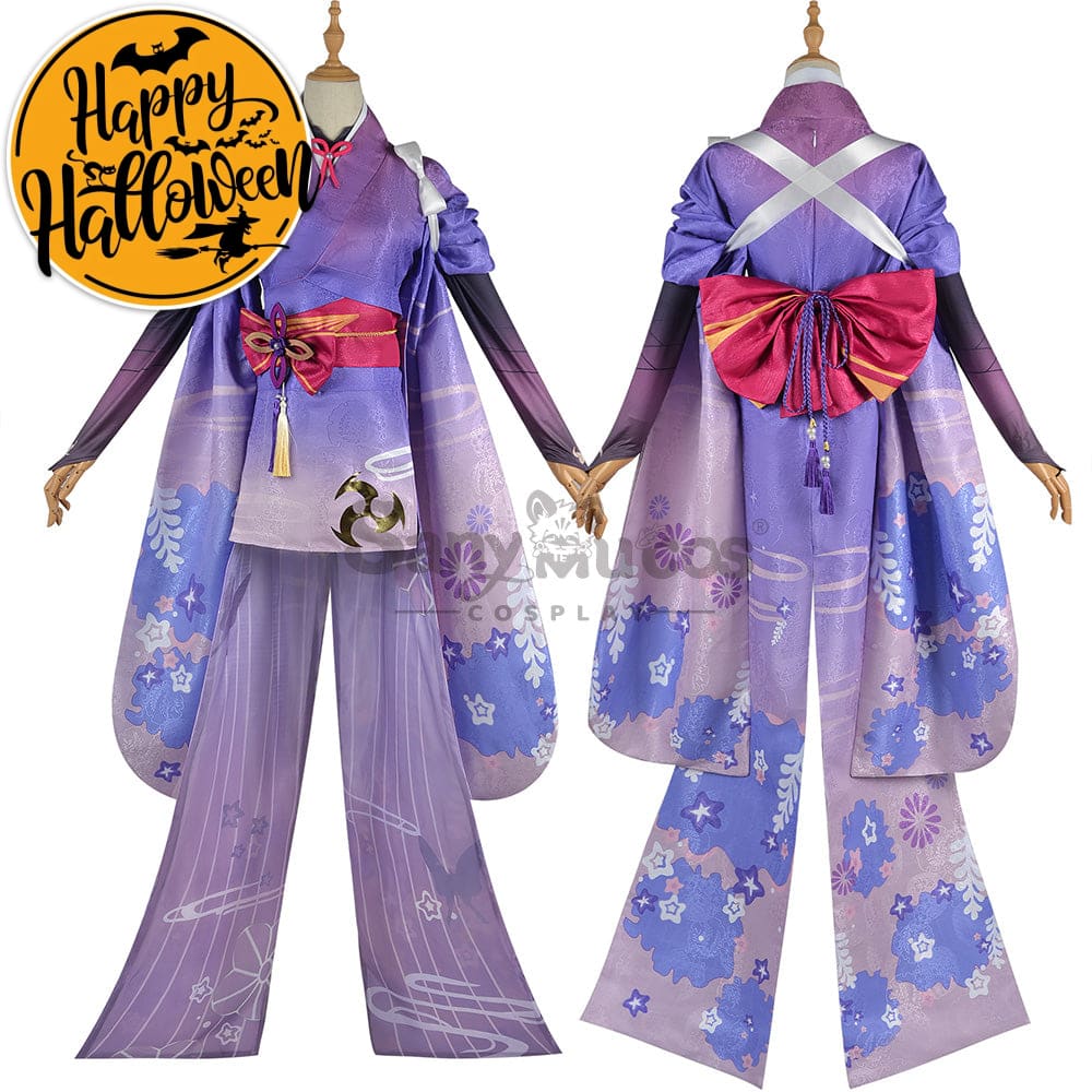 【In Stock】Game Genshin Impact Cosplay Baal Kimono Costume Plus Size Costumes