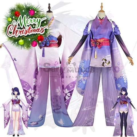 【In Stock】Game Genshin Impact Cosplay Baal Kimono Costume Plus Size Costumes