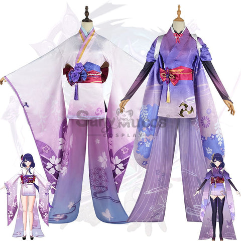 【In Stock】Game Genshin Impact Cosplay Baal Kimono Costume Plus Size Costumes