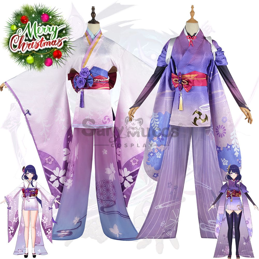 【In Stock】Game Genshin Impact Cosplay Baal Kimono Costume Plus Size Costumes