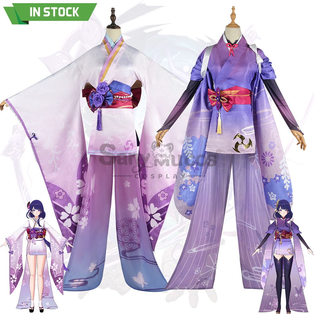 【In Stock】Game Genshin Impact Cosplay Baal Kimono Costume Plus Size Costumes