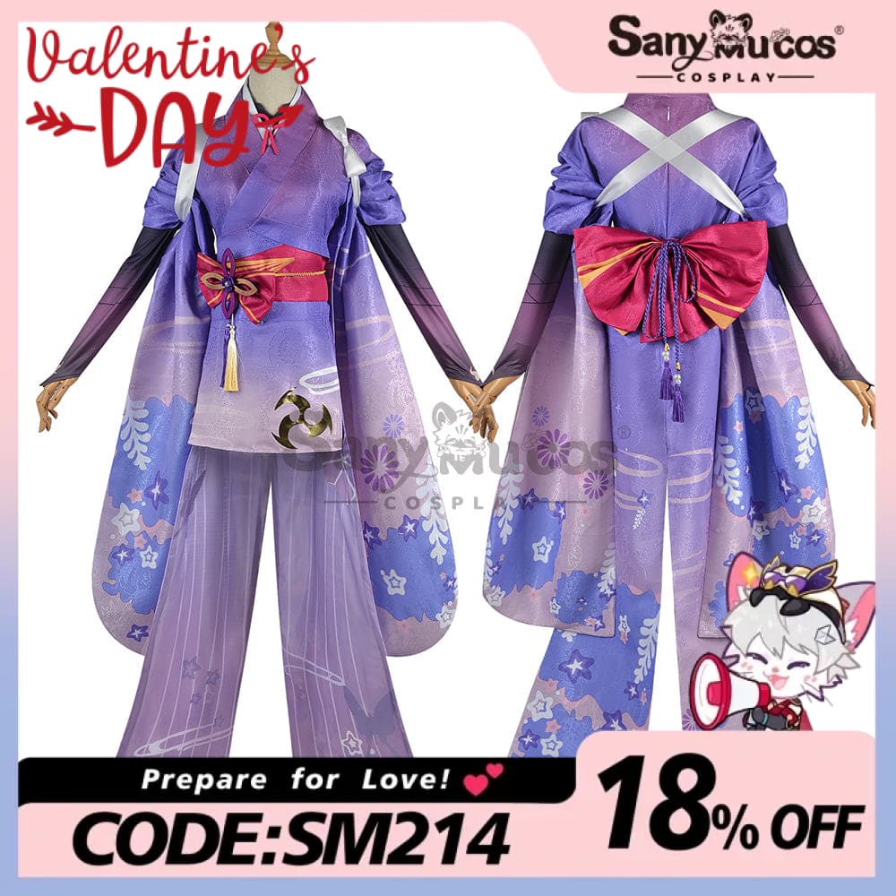 【In Stock】Game Genshin Impact Cosplay Baal Kimono Costume Plus Size Costumes