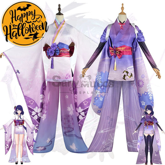 【In Stock】Game Genshin Impact Cosplay Baal Kimono Costume Plus Size Costumes 1000