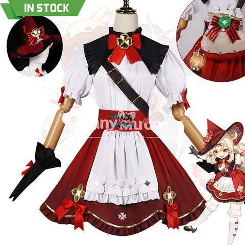 【In Stock】Game Genshin Impact Cosplay Blossoming Starlight Klee Costume / Xs Costumes