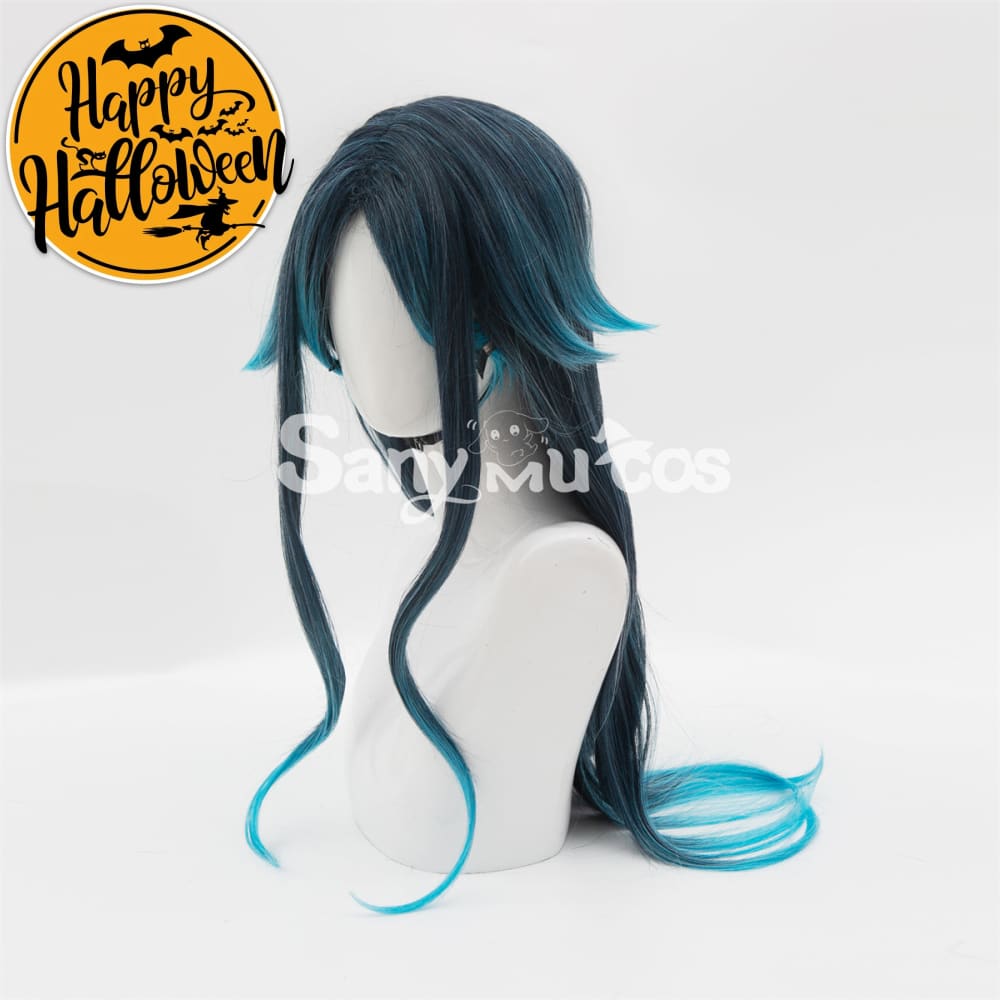 Game Genshin Impact Cosplay Bonanus Blue Gradient Long Cosplay Wig