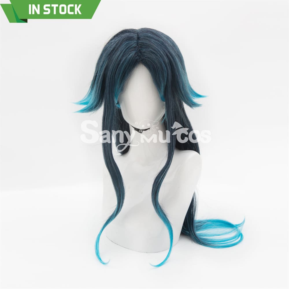 Game Genshin Impact Cosplay Bonanus Blue Gradient Long Cosplay Wig