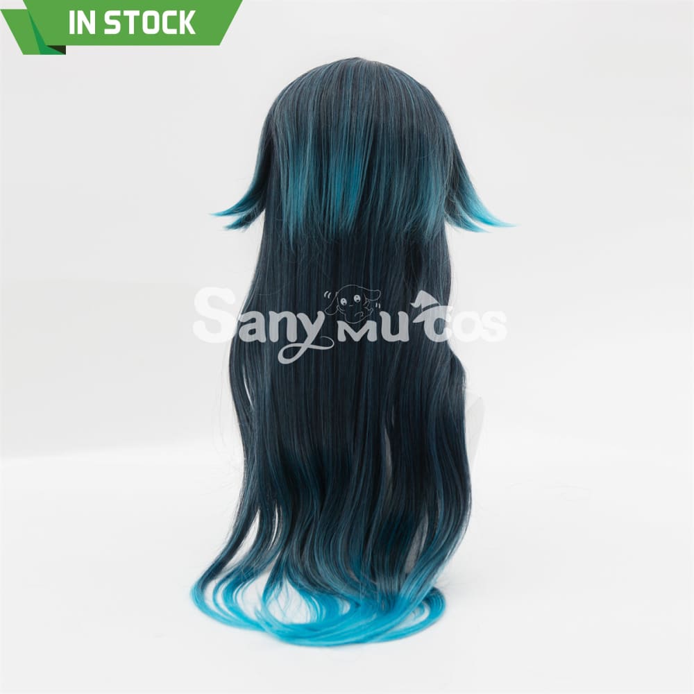 Game Genshin Impact Cosplay Bonanus Blue Gradient Long Cosplay Wig